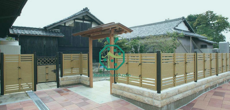 Pannelli di recinzione in plastica di bambù per parchi pubblici per luoghi turistici