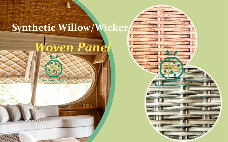 Synthetic Willow Woven Designs For Hotel Lobby, Guest Room, Conversation Room, Office Wall And Ceiling Decoration