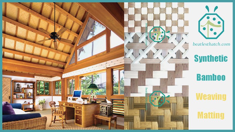 Modern flair plastic bamboo woven mat for your residential wooden gazebo interior decoration