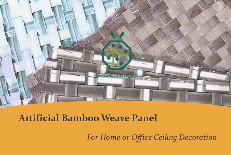 Artificial bamboo woven matting for wall and ceiling decoration of living room, bedroom, kitchen, bathroom