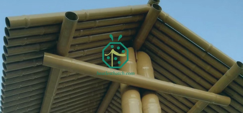 Struttura del patio con palo di bambù in acciaio inox