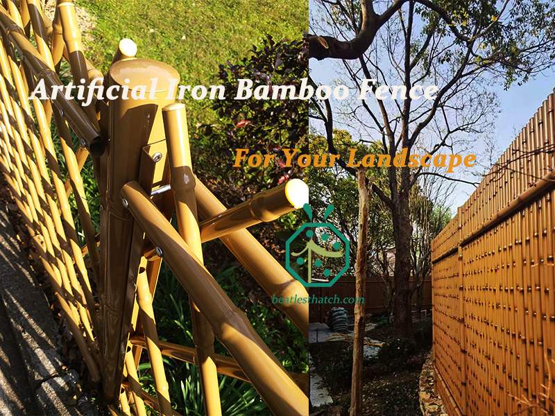 Garden or park landscape decoration steel bamboo fence screening poles