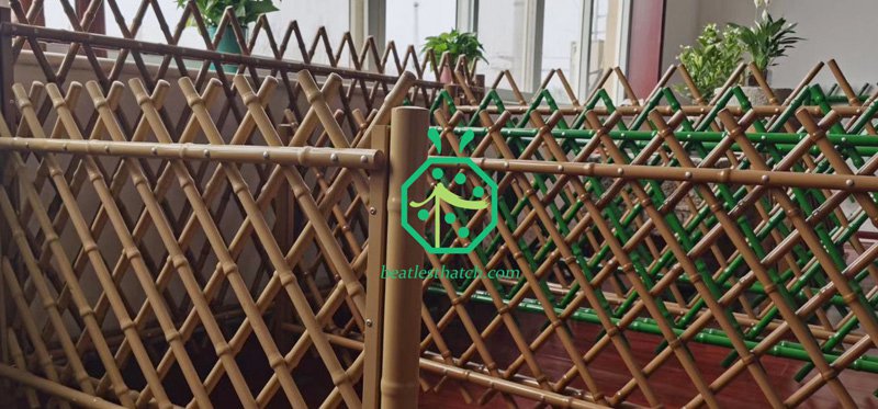 Garden or park landscape decoration steel bamboo fence screening poles