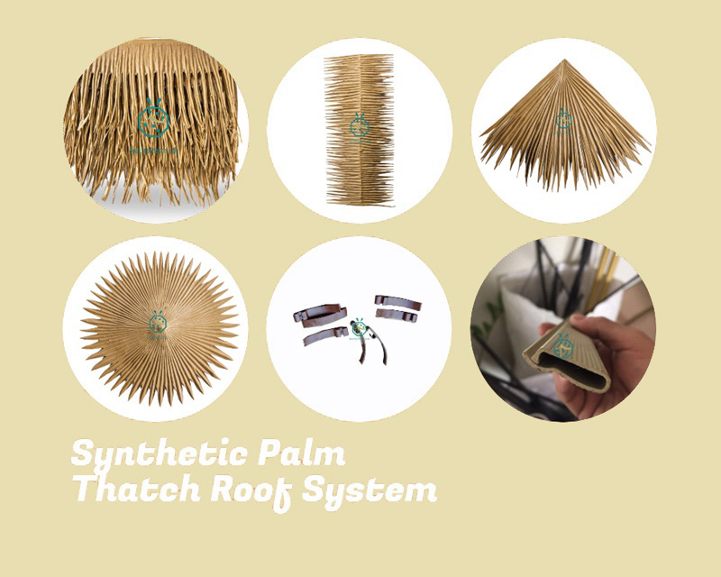 Full palm thatch roofing system