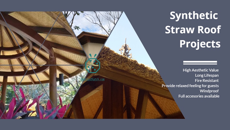 Backyard Garden Synthetic Thatched Roof Covering Backyard Garden Synthetic Thatched Roof Covering