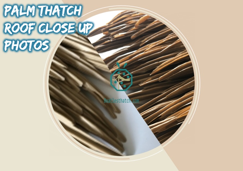 Waterproof Artificial Palm Thatch Roof For Patio Gazebo Construction