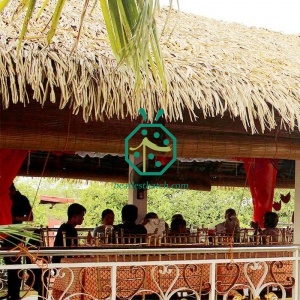 paglia in foglia di palma hdpe impermeabile per tetto a capanna tiki