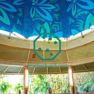 pannello di rivestimento murale intrecciato in bambù finto soggiorno