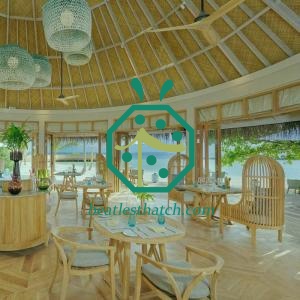 Tropical Style Palm Leaf Weave Mat For Beach Hotel Restaurant Interior Design