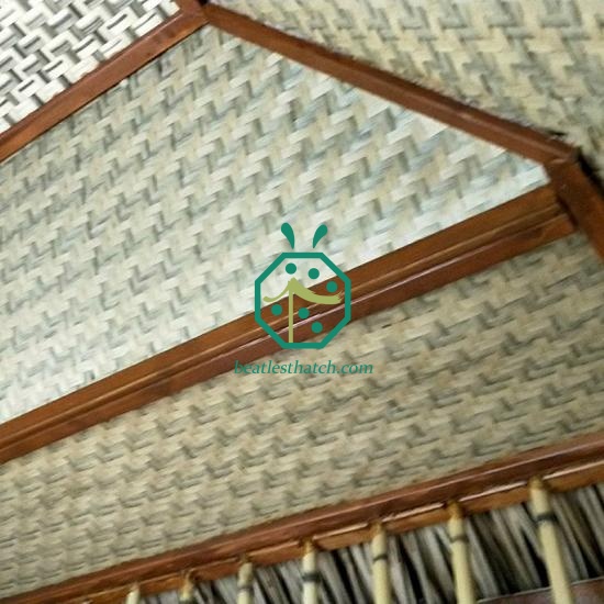 Custom Cut-to-Size Plastic Bamboo Woven Mat For Indoor Decoration