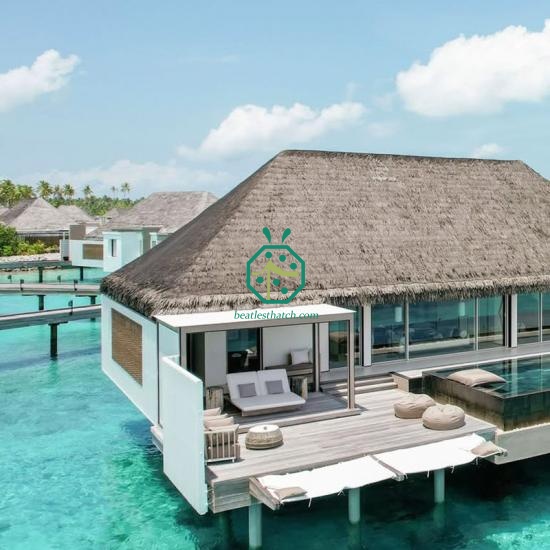 Resort Hotel Guestroom Fireproof Cadjan Thatch Roofing