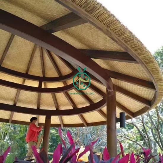 DIY tiki hut thatch roof