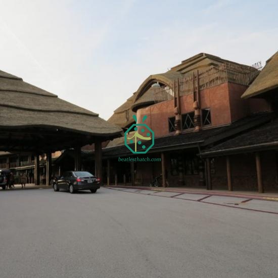 Municipal Park Landscape Design Plastic Straw Thatch Roofing