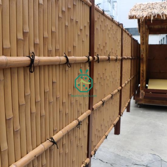 Artificial bamboo fencing panel