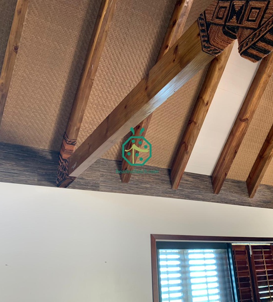 Tappetino in tessuto di bambù artificiale moderno Bahay Kubo per il progetto del soffitto delle Filippine