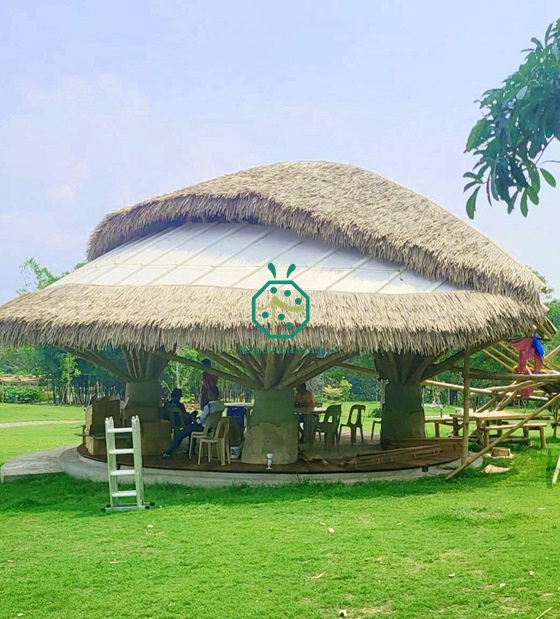 Tetto sintetico Nipa per il patio del parco ecologico Eco Farm nelle Filippine