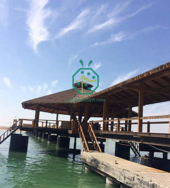 qatar progetto di tetto di paglia per parco sul lungomare