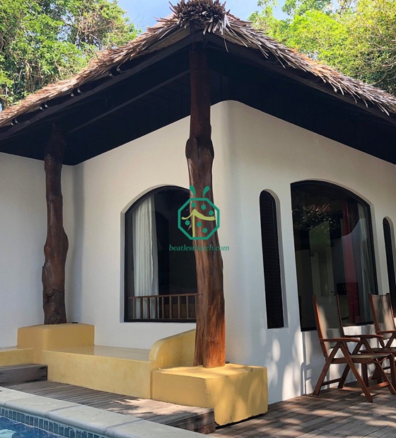 progetto del tetto di paglia sintetico del gazebo dell'hotel di Bangkok Resort