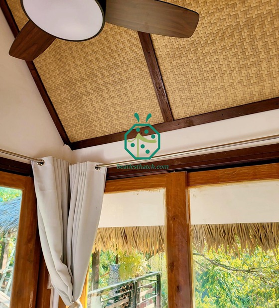 Pannello per soffitti in bambù intrecciato per Filippine Modern Bahay Kubo Interior Design